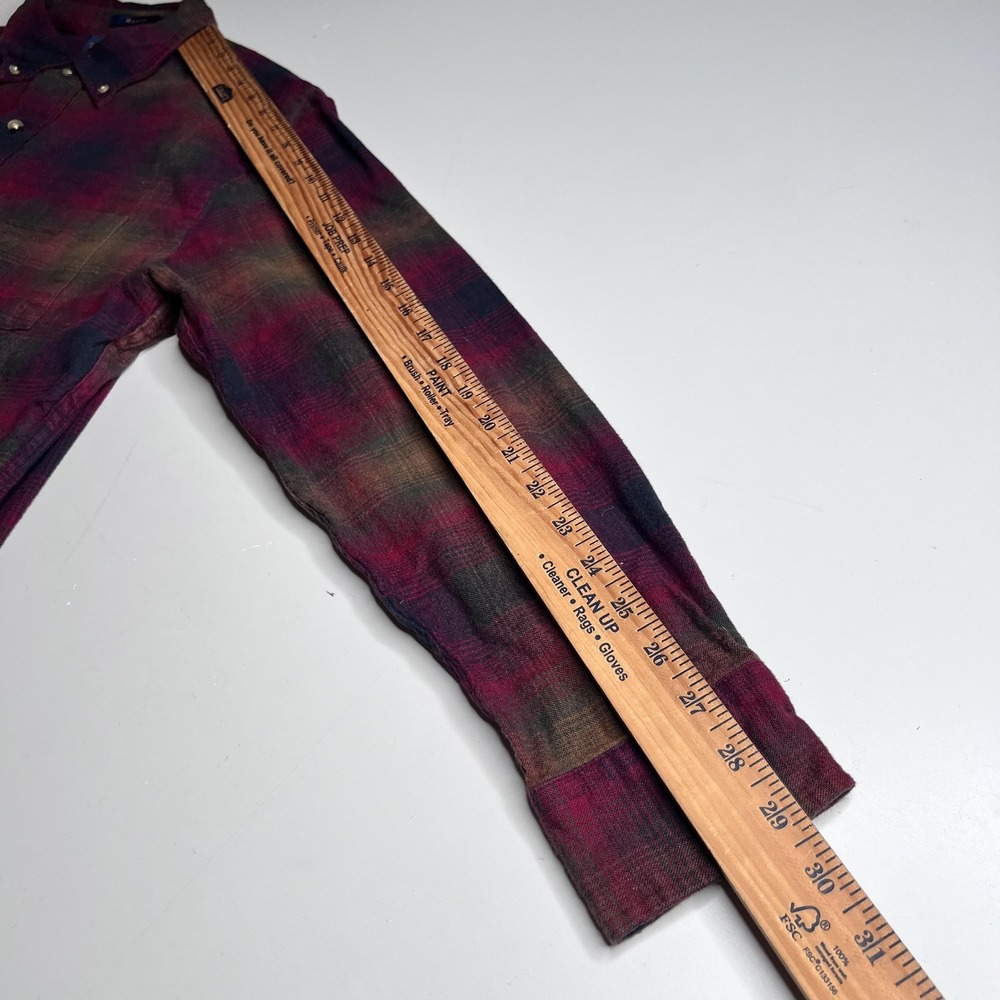 Pendleton Shirt Mens M Red Plaid Long Sleeve Button Up Pockets Flannel - Picture 5 of 5
